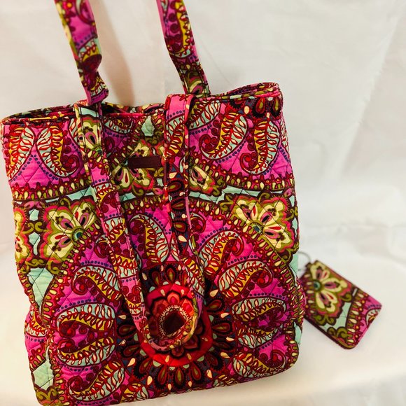 Vera Bradley tote Bag & Keychain Wallet - Picture 2 of 2